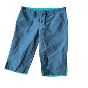 Columbia Shorts Womens Lightweight  Blue Drawstring Hiking‎ Capri Pant Sz.18L/ L